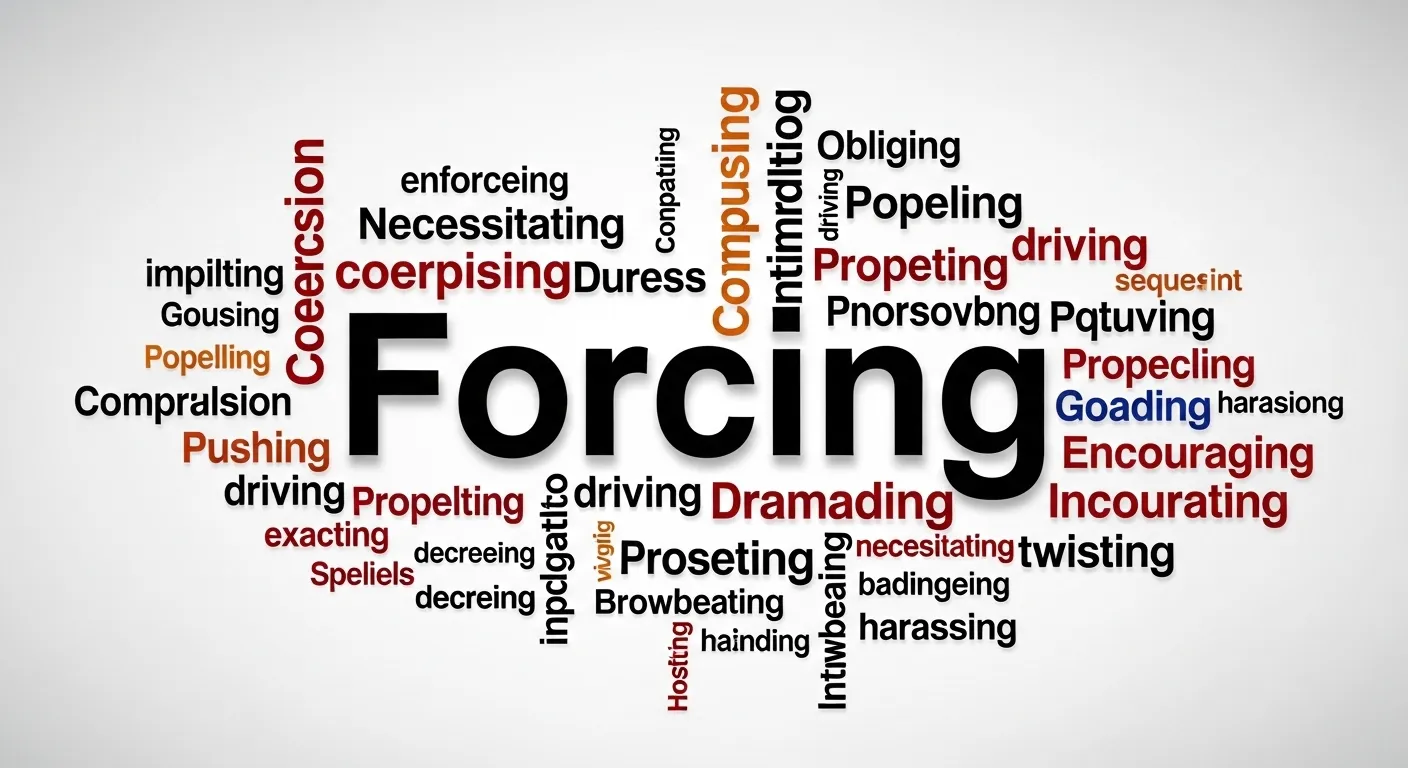 50 Strong and Clear Synonyms for Forcing With Examples