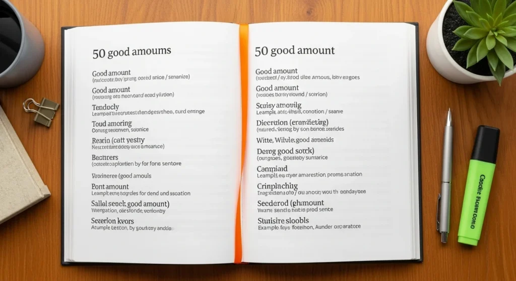 Good amount synonyms