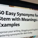 synonyms for stem