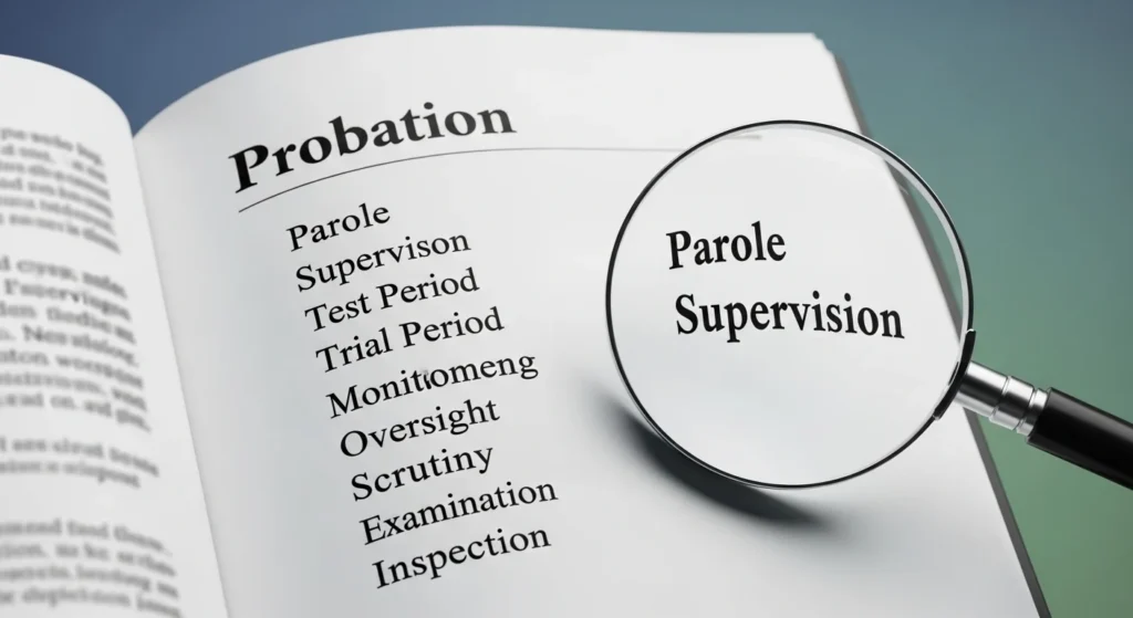 Synonyms for Probation