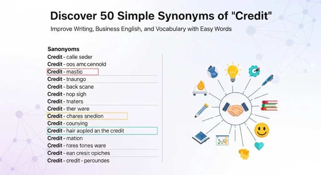 Synonyms of Credit
