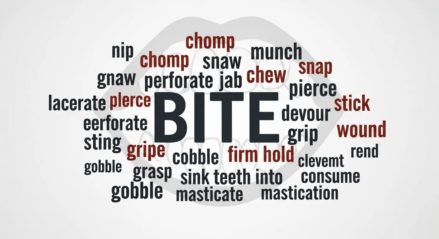 60 Simple Synonyms for Bite With Meanings & Examples🦷