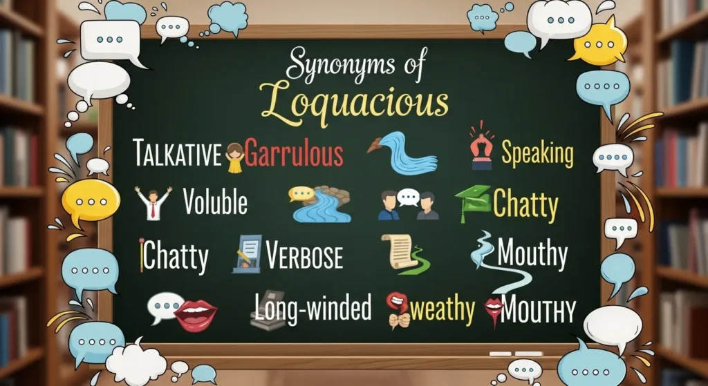 Synonyms-of-Loquacious