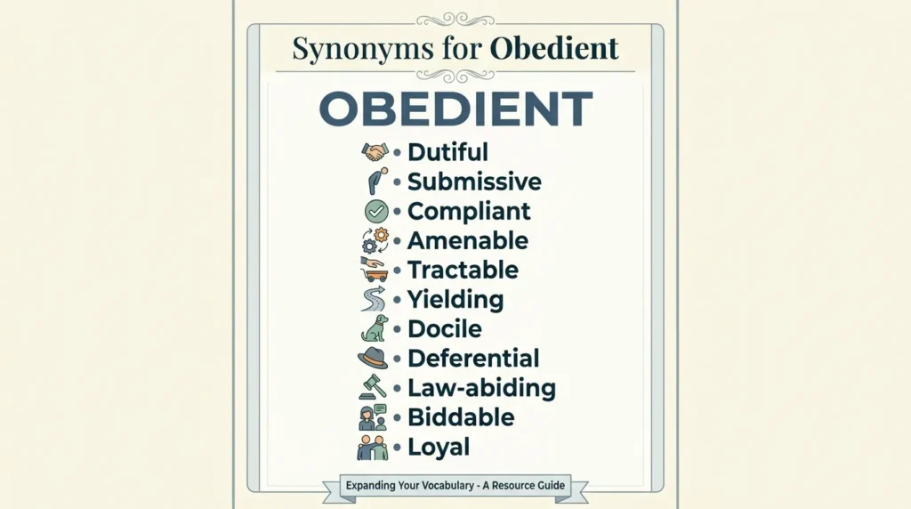Synonyms-for-Obedient