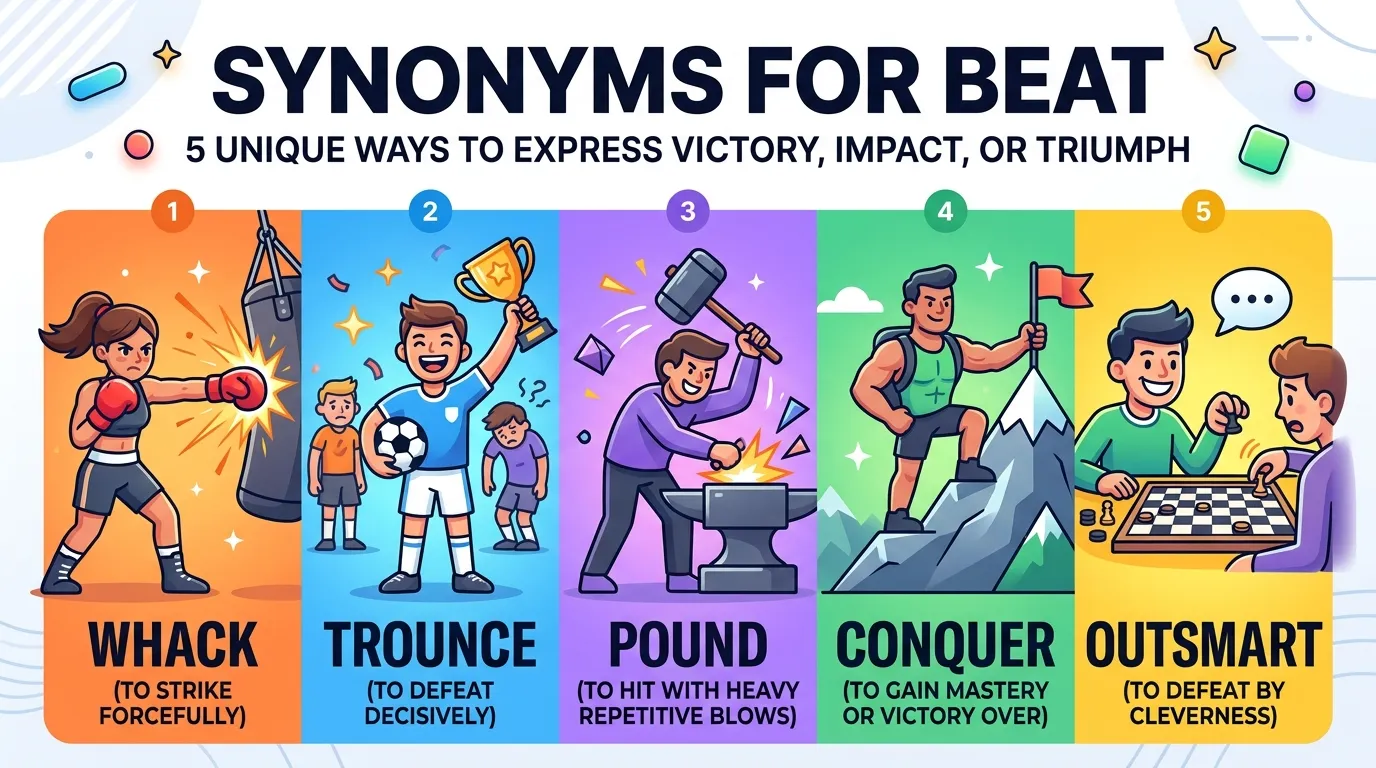 Beatable Meaning Synonyms for Beat Energetic Words to Power Up Vocabulary 🥁